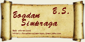 Bogdan Šimpraga vizit kartica